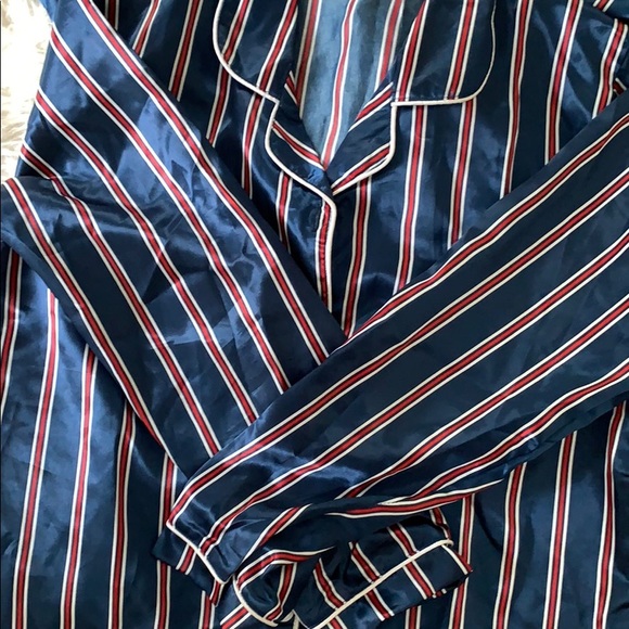 Blue striped silky Pj set small - Picture 5 of 8